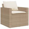 vidaXL Salon de jardin avec coussins 6 pcs beige résine tressée