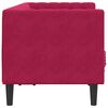vidaXL Canap&eacute; Chesterfield avec traversins 2 places velours