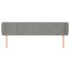 vidaXL Tête de lit avec oreilles Gris clair 203x23x78/88 cm Velours