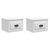 vidaXL Tables de chevet murales 2 pcs blanc brillant 41,5x36x28 cm