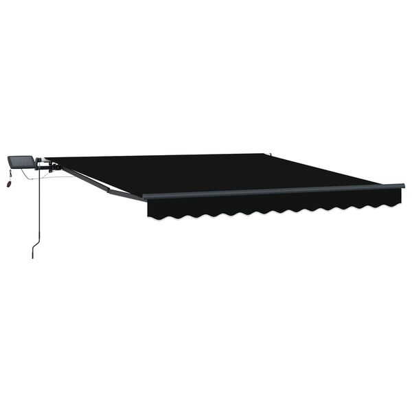 vidaXL Auvent Rétractable Noir 300 x 250 cm tissu