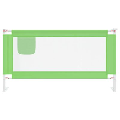 vidaXL Barrière de sécurité de lit d'enfant Vert 160x25 cm Tissu