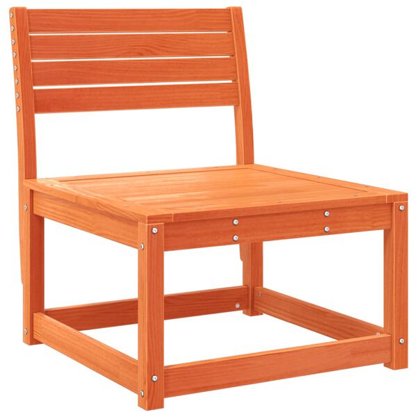 vidaXL Canapés de jardin et coussins 2pcs cire marron bois pin massif