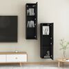 vidaXL Meubles TV 2 pcs Noir 30,5x30x110 cm Bois d&rsquo;ing&eacute;nierie