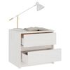 vidaXL Tables de chevet 2 pcs Blanc 40x30,5x35,5 cm Bois de pin solide