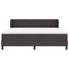 vidaXL Lit &agrave; ressorts avec matelas Marron fonc&eacute; 180 x 200 cm tissu