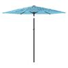 vidaXL Parasol de jardin avec m&acirc;t en acier bleu 268x268x226 cm