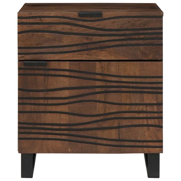 vidaXL Cabinet de chevet Noyer 50 x 33 x 60 cm Bois d'acacia massif