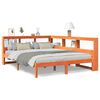 vidaXL Lit biblioth&egrave;que sans matelas cire marron 150x200 cm pin massif