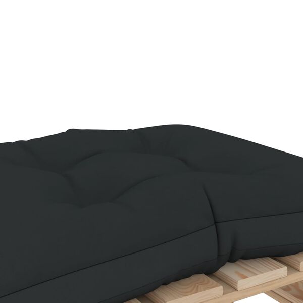 vidaXL Repose-pied palette de jardin avec coussin anthracite bois