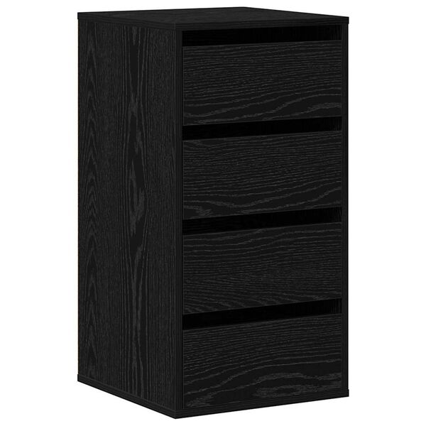 vidaXL Armoire &agrave; tiroirs Noir 40 x 41 x 76 cm Bois d'ing&eacute;nierie