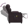vidaXL Fauteuil électrique de massage Marron foncé Tissu