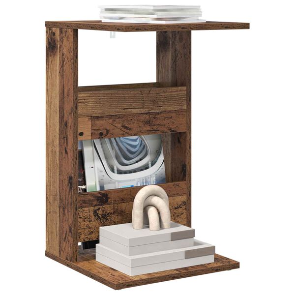 vidaXL Table d'appoint Bois ancien 40 x 35 x 60,5 cm Bois d'ing&eacute;nierie
