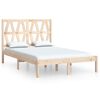 vidaXL Cadre de lit Bois de pin massif 140x190 cm
