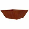 vidaXL Cache-pot de jardin 5 pcs Rouill&eacute; 40 x 40 x 15 cm Acier patin&eacute;