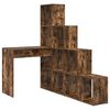vidaXL Bureau d'angle avec &eacute;tag&egrave;re Ch&ecirc;ne fum&eacute; 101,5 x 149,5 x 149,5 cm