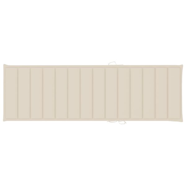 vidaXL Chaise longue de jardin avec coussin Bois d'acacia solide