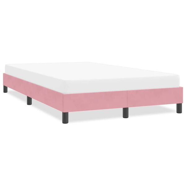 vidaXL Cadre de lit sans matelas rose 120x210 cm velours