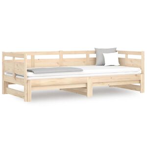 vidaXL Lit coulissant sans matelas bois de pin massif 2x(90x200) cm