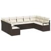 vidaXL Ensemble de Canap&eacute;s avec coussin 9 pcs Marron polyrotin