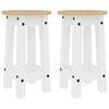vidaXL Ensemble de bar 3 pcs blanc bois de pin massif