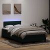 vidaXL Sommier &agrave; lattes de lit et matelas et LED vert fonc&eacute; 120x220cm velours