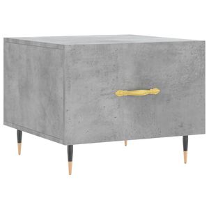vidaXL Table basse gris b&eacute;ton 50x50x40 cm bois d'ing&eacute;nierie