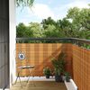 vidaXL Paravent de balcon marron clair 400x90 cm r&eacute;sine tress&eacute;e