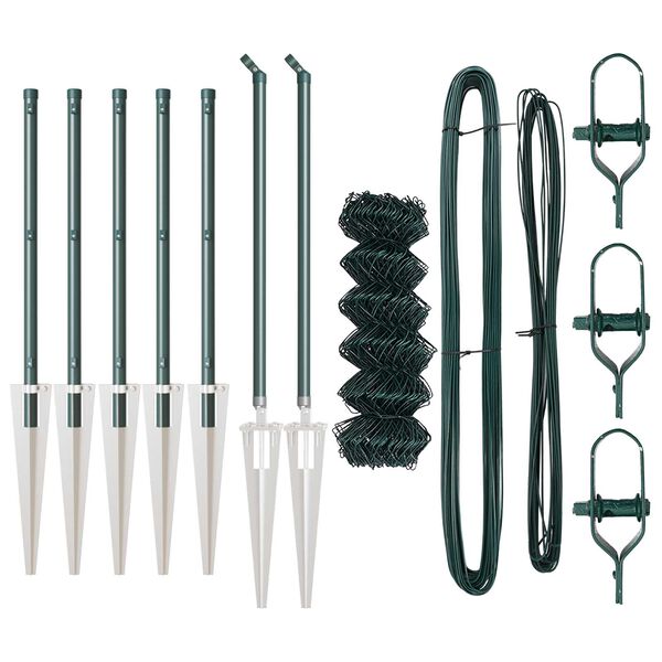 vidaXL Poteau de cl&ocirc;ture. Vert 10 x 0,4 m (maillage 40 x 40 mm)