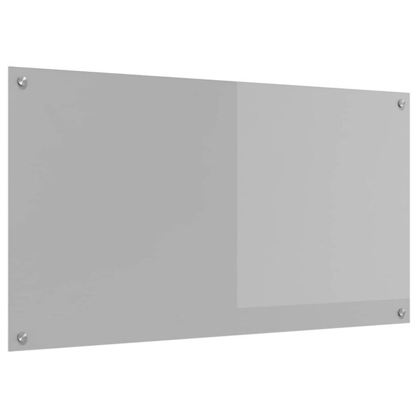 vidaXL Protection de cuisine Gris clair 110 x 60 x 0,6 cm verre trempé