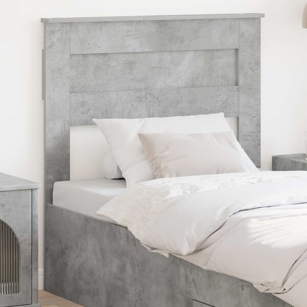 vidaXL T&ecirc;te de lit Gris b&eacute;ton 90 cm Bois d'ing&eacute;nierie
