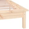 vidaXL Cadre de lit &agrave; LED sans matelas 140x200 cm bois massif