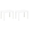 vidaXL Bancs de jardin lot de 2 Blanc Plastique
