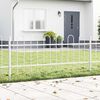 vidaXL Cl&ocirc;ture de jardin Blanc 1,7 x 0,6 m Acier rev&ecirc;tu de poudre