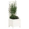vidaXL Jardinière avec support blanc 39x39,5x114 cm bois de pin massif