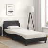 vidaXL Lit avec matelas Dover noir 90x190 cm similicuir