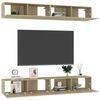 vidaXL Meubles TV 4 pcs Chêne sonoma 100x30x30 cm Bois d'ingénierie
