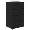 vidaXL Armoires de rangement 2 pcs Noir 60 x 48 x 105 cm