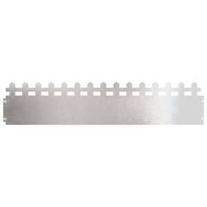 vidaXL Bordures de pelouse 10 pcs Argent 103 x 0,05 x 22 cm