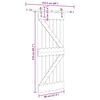 vidaXL Porte coulissante et kit de quincaillerie 80x210 cm pin massif