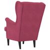 vidaXL Fauteuil rouge bordeaux velours