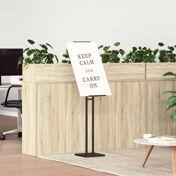 vidaXL Pr&eacute;sentoirs de salon Noir 26,5 x 26,5 x 150 cm Acier