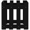 vidaXL Jardinière avec design de clôture noir 40x40x40 cm pin massif