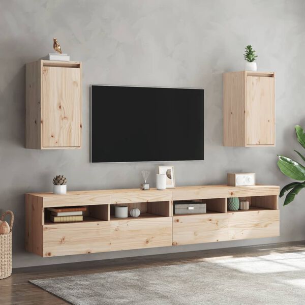 vidaXL Armoires murales 2 pcs 30x30x60 cm Bois de pin massif