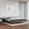 vidaXL Matelas de lit &agrave; ressorts ensach&eacute;s fermet&eacute; moyenne Gris 180x200x20cm Similicuir