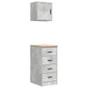 vidaXL Armoires de garage 2 pcs gris b&eacute;ton bois d'ing&eacute;nierie