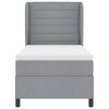 vidaXL Lit &agrave; ressorts avec matelas Gris clair 80 x 200 cm tissu