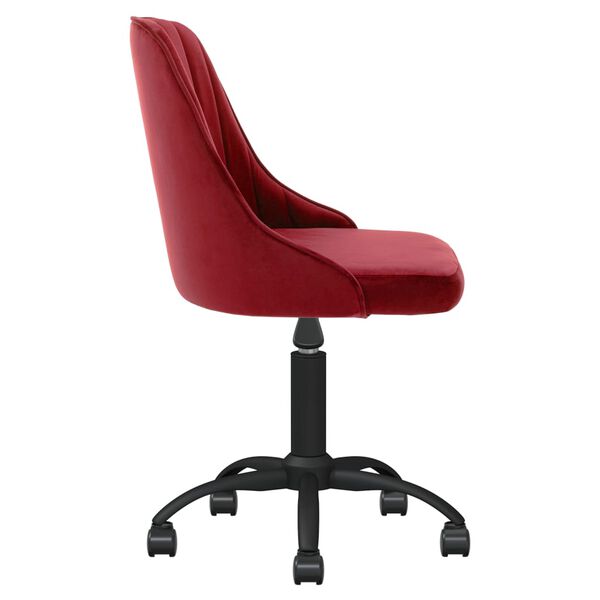 vidaXL Chaise pivotante de salle &agrave; manger Rouge bordeaux Velours