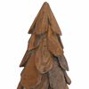 vidaXL Sapin de No&euml;l avec support Marron 90 cm Bois de teck solide
