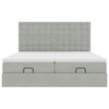 VidaXL Cadre de lit ottoman et matelas gris clair 180x200cm velours